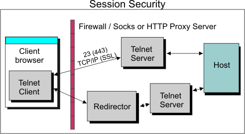 Session security through a firewall or proxy server