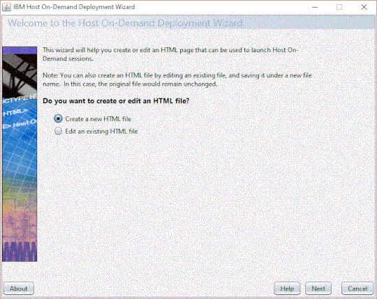 Welcome to the Deployment Wizard window